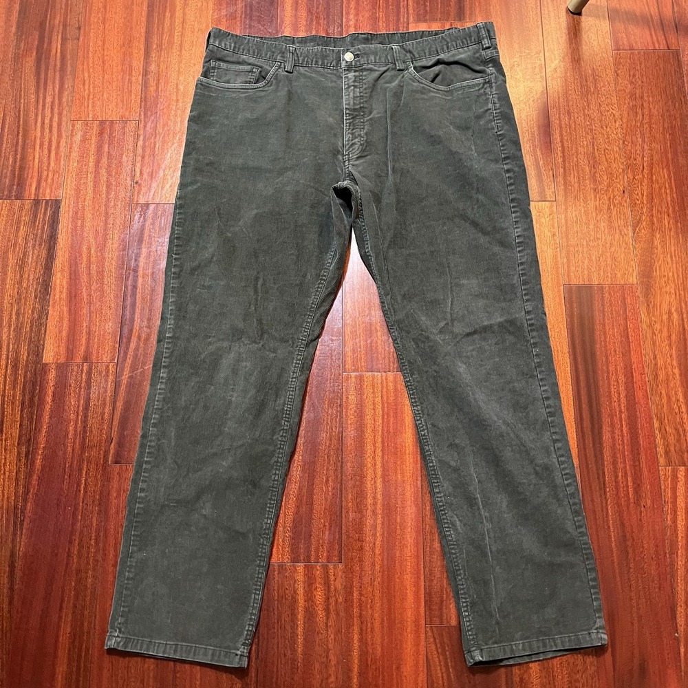 Brooks Brothers Pants Mens 42x32 (42x31) Olive Green Corduroy Stretch Preppy